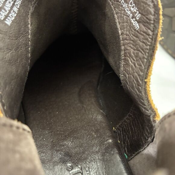 Born Bootie Brown Suede Leather Back Zip Low Cut Ankle Boots sz 8 Preowned - Picture 11 of 13